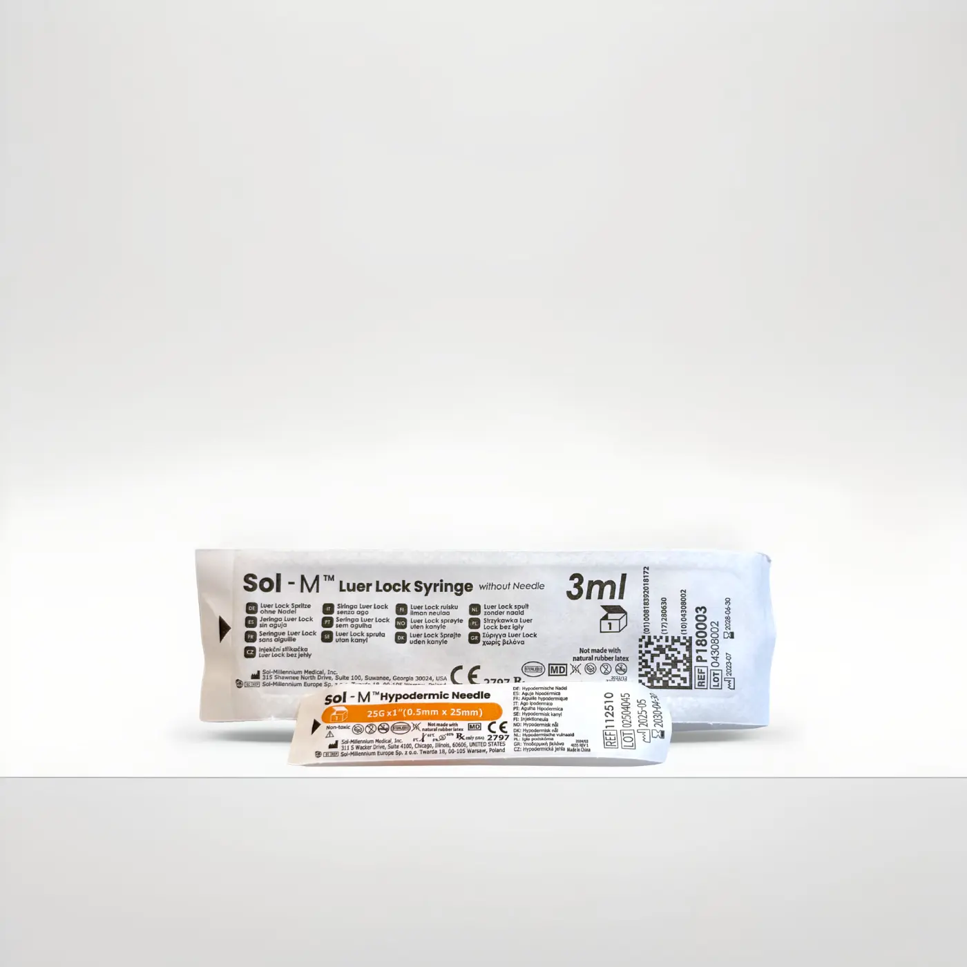 Sol-M 25G Reconstitution Syringe